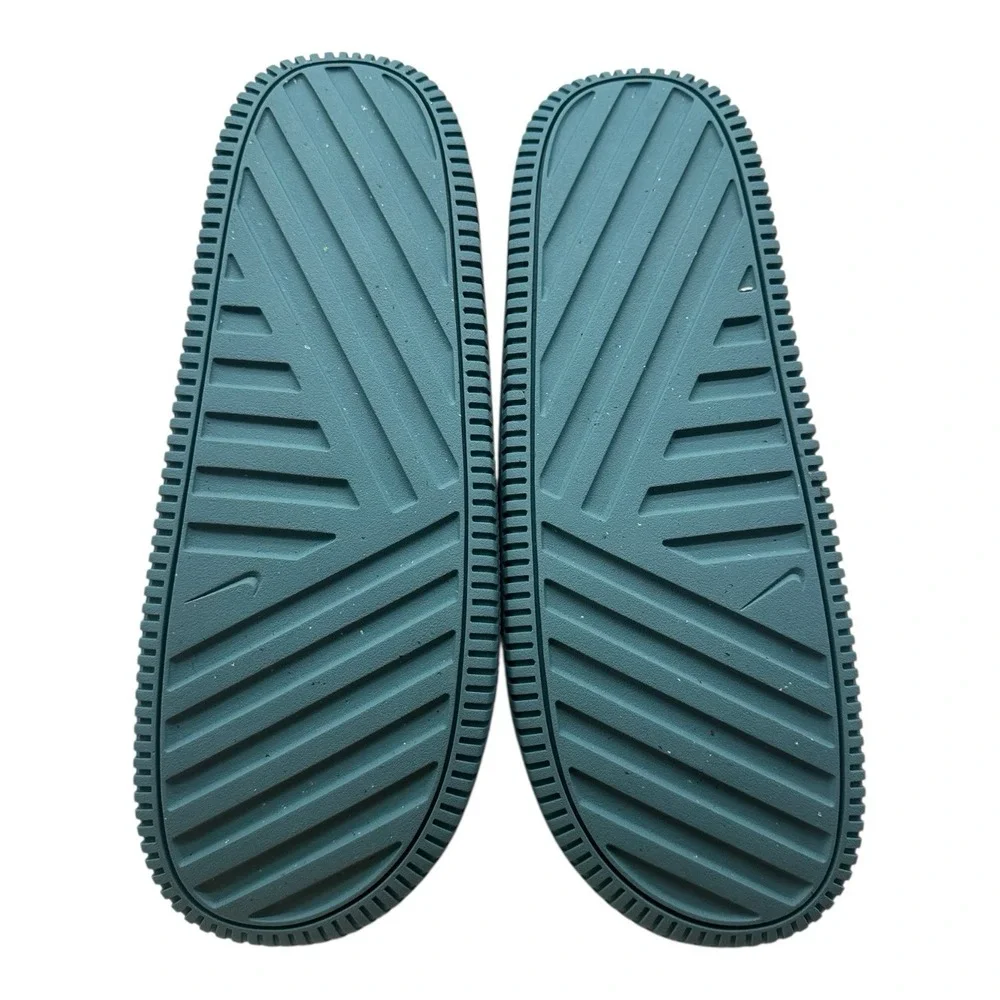 Nike Calm Slides‎ Mens Sz 12 Smokey Blue Slip On Sandals Flip Flops FD4116-005